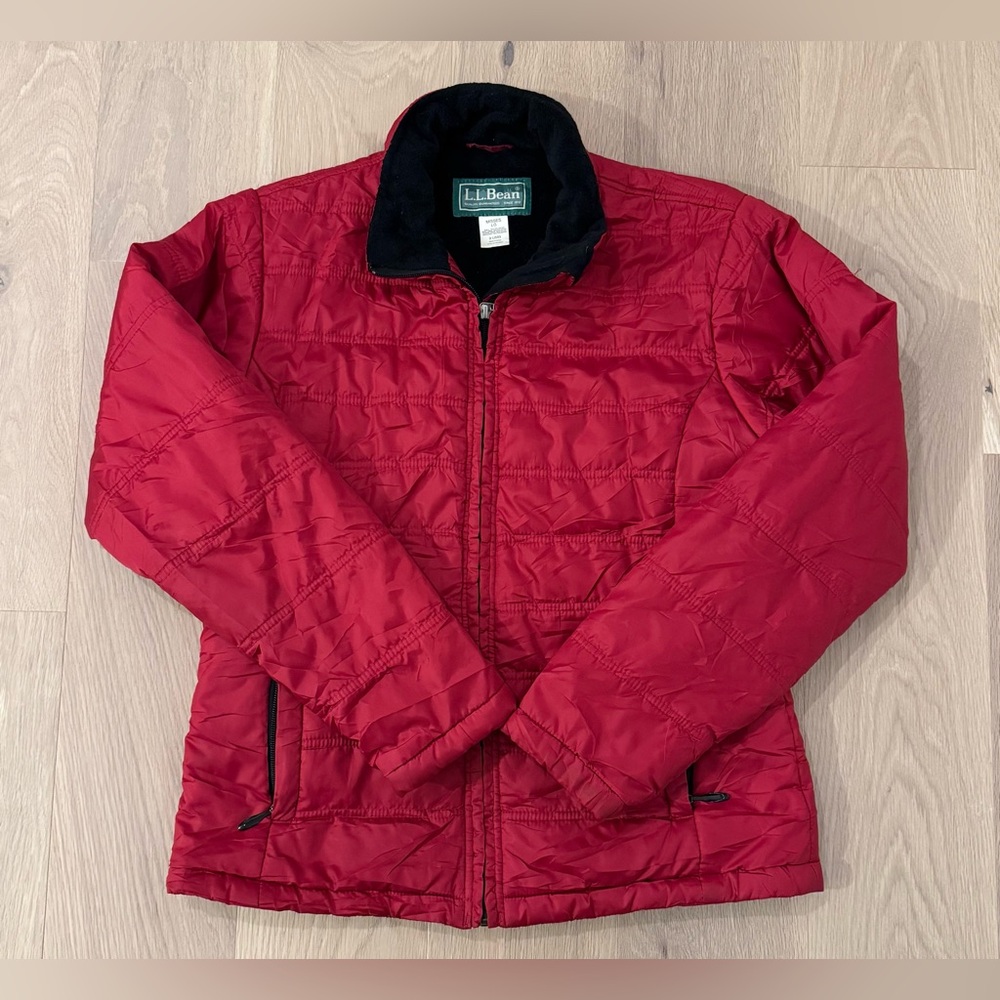 Women’s LL Bean Fleece Lined Puffer Jacket - Size Large
